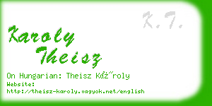 karoly theisz business card